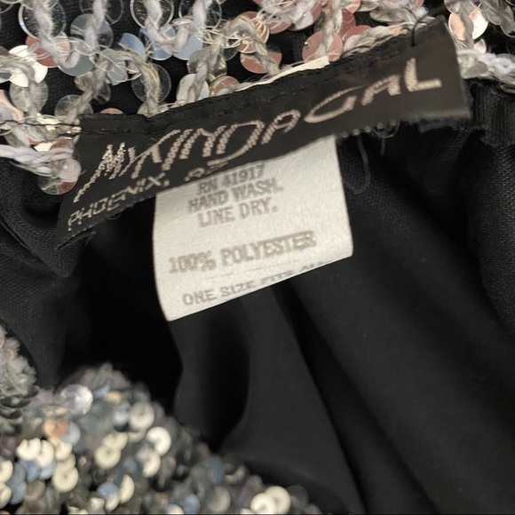 Vintage GLAM 70s Caftan Sequin Trimmed Maxi Dress 1970s Lounge Wear S-M-L - Picture 11 of 11